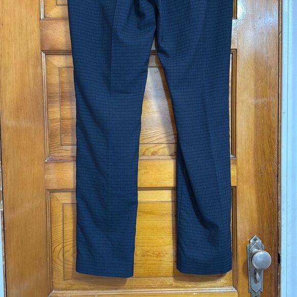 Perry Ellis Portfolio Dark Blue Plaid Tapered Dress Pants Men’s US 30 x 30 Very - Picture 5 of 8